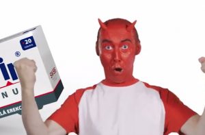 červený diabol v reklame